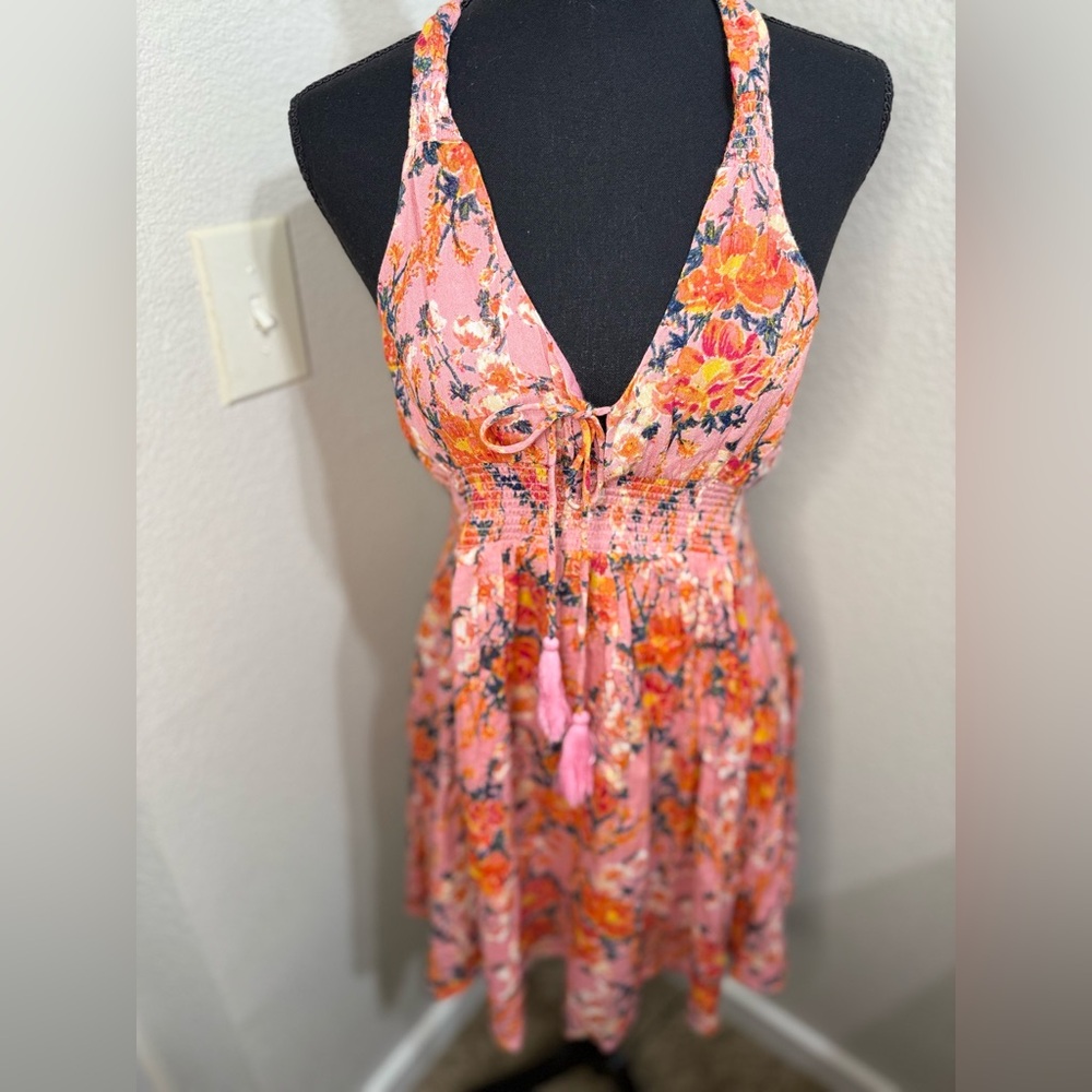 Free People Valentines Washed Ashore Floral Mini Dress- Size XS - Picture 6 of 11